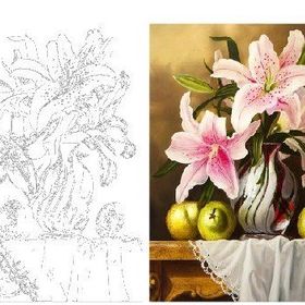 Aka Sanat CCK3550005 35x50 cm Natürmort Çizilmiş Tuval