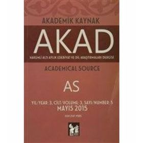 Akad Akademik Kaynak Dergisi Sayı: 5 - Kolektif