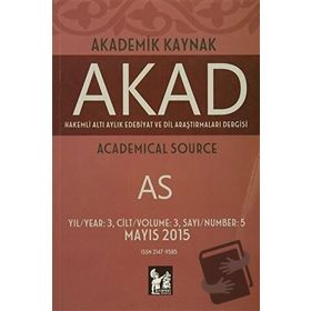 Akad Akademik Kaynak Dergisi Sayı: 5 - Kolektif