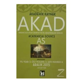 Akad Dergisi Sayı: 6 - Kolektif