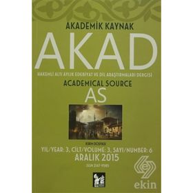 Akad Dergisi Sayı: 6 - Kolektif