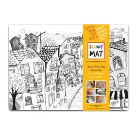Akademi Çocuk Kedili Sokak Funny Mat