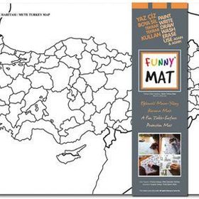 Akademi Çocuk Türkiye Dilsiz Haritası Funny Mat Çalışma Masası