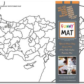 Akademi Çocuk Türkiye Dilsiz Haritası Funny Mat Çalışma Masası