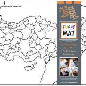 Akademi Çocuk Türkiye Dilsiz Haritası Funny Mat Çalışma Masası