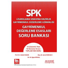 Akademi Consulting SPK Gayrimenkul Değerleme Esasları Soru Bankası