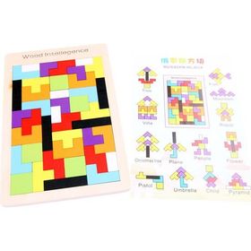 Akademiloji GUL-KTTRS Ahşap Renkli Tetris Oyunu