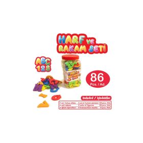 Akallı 05-459 2 Set Harf Ve Rakamlar Seti 86 Parça Oyuncak