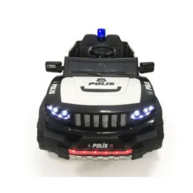 Akar Oyuncak Polis İznik 4x2 12 V Çift Kişilik Uzaktan Kumandalı Siyah Akülü Araba