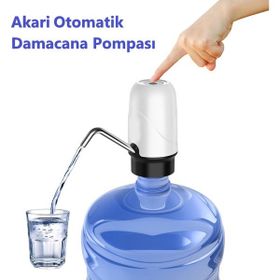 Akari Şarjlı Otomatik Beyaz Damacana Pompası