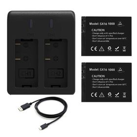 Akaso Brave 4 Pro 2'li Şarj Adaptörü ve Aksiyon Kamera Bataryası