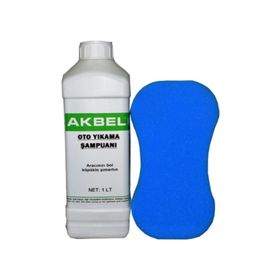 Akbel Oto Yıkama Şampuanı 1 lt + Yıkama süngeri hediye