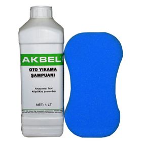 Akbel Oto Yıkama Şampuanı 1 lt + Yıkama süngeri hediye