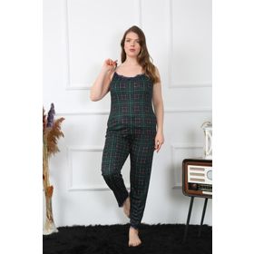 Akbeniz 202197 Büyük Beden Yeşil Kadın Pijama Takımı