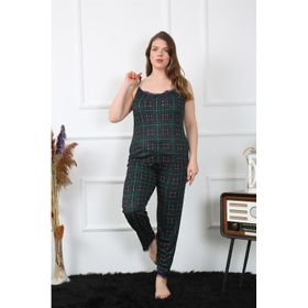 Akbeniz 202197 Büyük Beden Yeşil Kadın Pijama Takımı