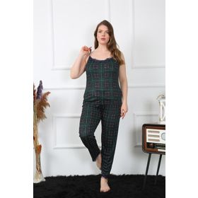 Akbeniz 202197 Büyük Beden Yeşil Kadın Pijama Takımı