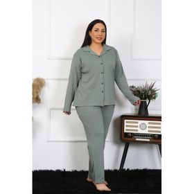Akbeniz 202401 Haki Kadın Cepli Pijama Altı