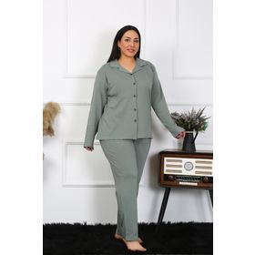 Akbeniz 202401 Haki Kadın Cepli Pijama Altı