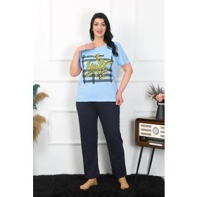 Akbeniz 202402 Mavi Kadın Pijama Takımı