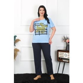 Akbeniz 202402 Mavi Kadın Pijama Takımı