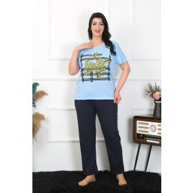 Akbeniz 202402 Mavi Kadın Pijama Takımı