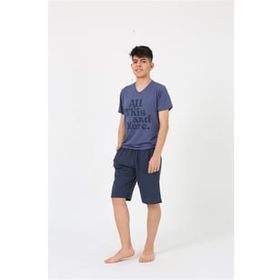 Akbeniz 20377 Lacivert Garson Erkek Pijama Takımı