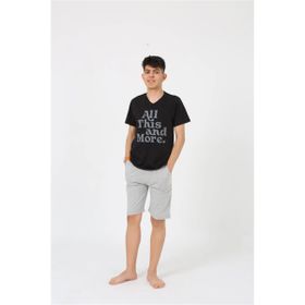 Akbeniz 20377 Siyah Garson Erkek Pijama Takımı