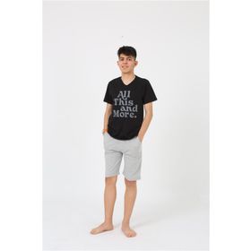 Akbeniz 20377 Siyah Garson Erkek Pijama Takımı