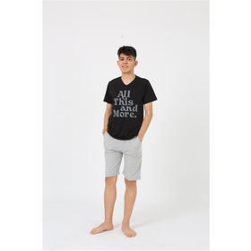 Akbeniz 20377 Siyah Garson Erkek Pijama Takımı