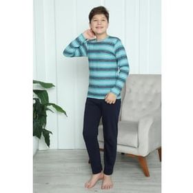 Akbeniz 20413 Turkuaz Erkek Çocuk Penye Pijama Takım