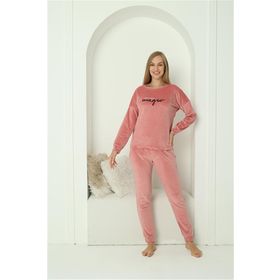 Akbeniz 20624 Kadife Pembe Kadın Pijama Takım
