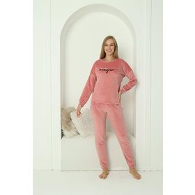 Akbeniz 20624 Kadife Pembe Kadın Pijama Takım