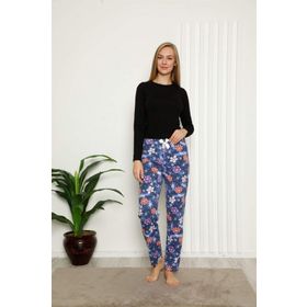 Akbeniz 27391 Lacivert Pamuklu Kadın Alt Pijama