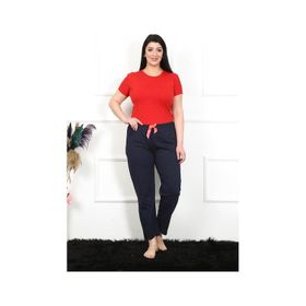 Akbeniz 27472 Lacivert Pamuklu Büyük Beden Alt Kadın Pijama
