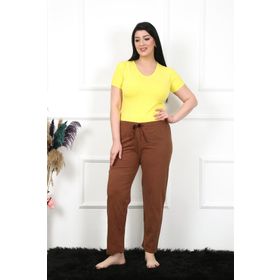 Akbeniz 27476 Kahverengi Pamuklu Kadın Alt Pijama