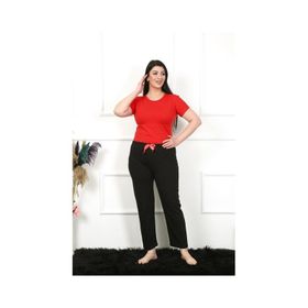 Akbeniz 27478 Siyah Pamuklu Büyük Beden Kadın Alt Pijama