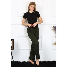 Akbeniz 27497 Siyah Pamuklu Kadın Tek Alt Pijama