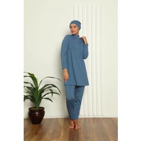 Akbeniz 31050 İndigo Likralı Tam Tesettür Mayo