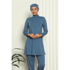 Akbeniz 31050 İndigo Likralı Tam Tesettür Mayo