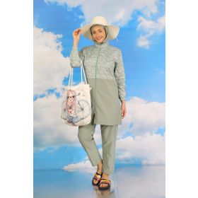Akbeniz 31074 Su Yeşili Kadın Tesettür Mayo