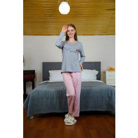 Akbeniz 4116 Penye Uzun Kol Pijama Kadın Pijama Takımı