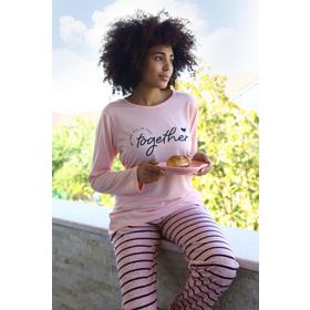 Akbeniz 4190 Penye Uzun Kol Kadın Pijama Takım