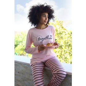 Akbeniz 4190 Penye Uzun Kol Kadın Pijama Takım