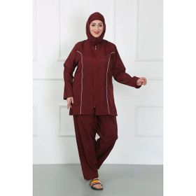 Akbeniz 44010 Bordo Büyük Beden Tesettür Mayo