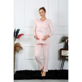 Akbeniz 45501 Pudra Kadın Hamile Pijama Takımı