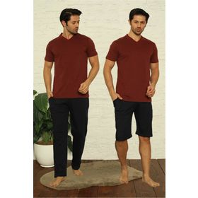 Akbeniz 6822 Bordo Erkek Pijama Takımı