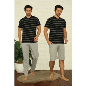 Akbeniz 6822 Siyah Erkek Pijama Takımı