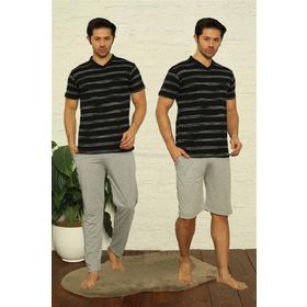 Akbeniz 6822 Siyah Erkek Pijama Takımı