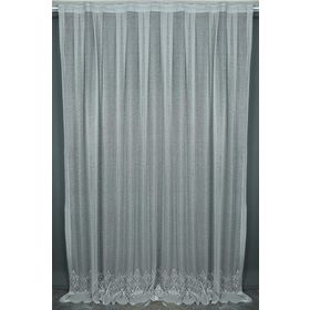 Akça Tekstil 150x260 cm Gri Geniş Etek Model Tek Kanat Hazır Pileli Fon Perde