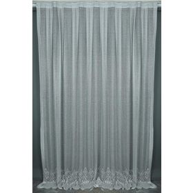 Akça Tekstil 150x260 cm Gri Geniş Etek Model Tek Kanat Hazır Pileli Fon Perde